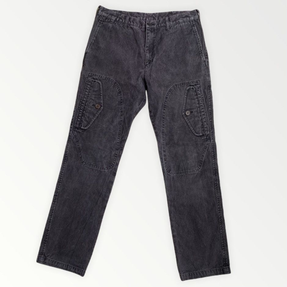 image of Ss05 Comme Des Garcons Homme Pink Overdye Cargo Pants in Brown/Pink, Men's (Size 30)