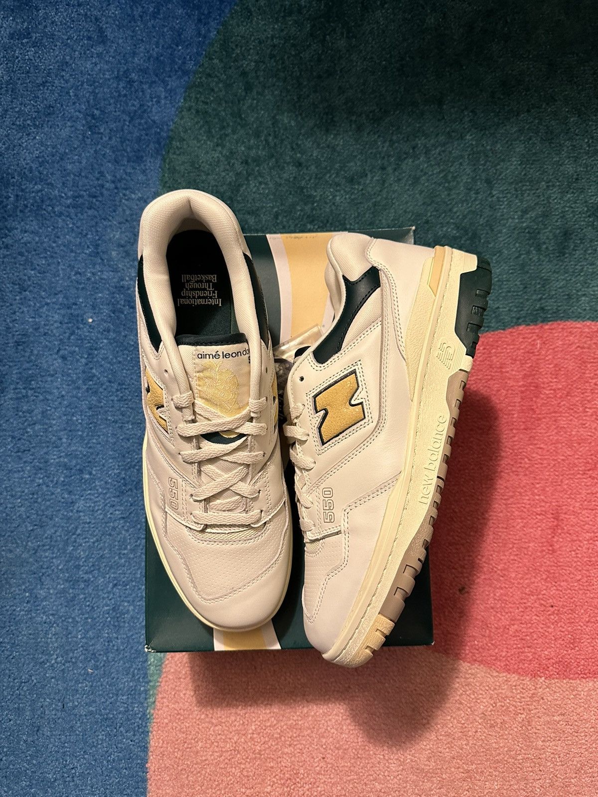 Aime Leon Dore × New Balance Aime Leon Dore New Balance 550 Natural Green Size US 11.5 / EU 44-45 - 1 Thumbnail
