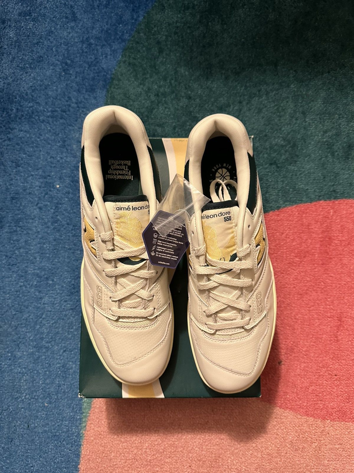 Aime Leon Dore × New Balance Aime Leon Dore New Balance 550 Natural Green Size US 11.5 / EU 44-45 - 2 Thumbnail