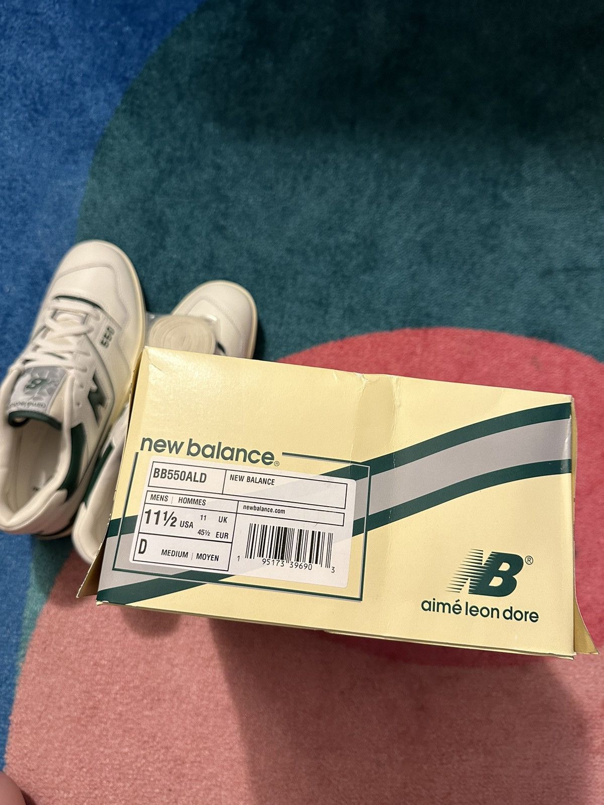 Aime Leon Dore × New Balance Aime Leon Dore New Balance 550 White Green Size US 11.5 / EU 44-45 - 7 Thumbnail