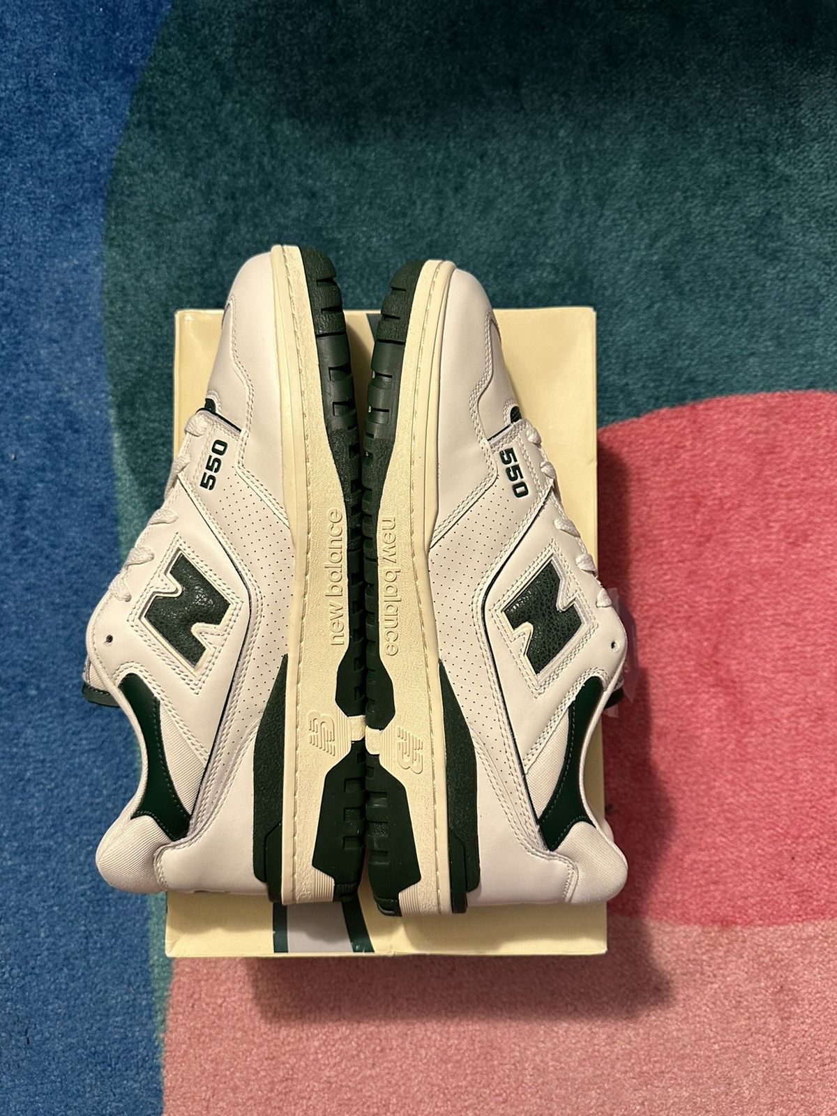 Aime Leon Dore × New Balance Aime Leon Dore New Balance 550 White Green Size US 11.5 / EU 44-45 - 4 Thumbnail