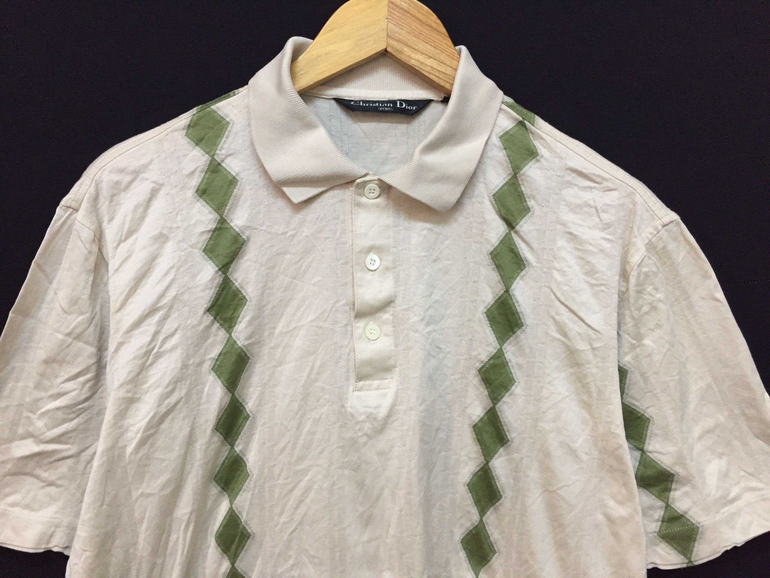 Christian Dior Monsieur 90's DIOR Sport Ortega diamond embroidered polo Size US L / EU 52-54 / 3 - 3 Thumbnail