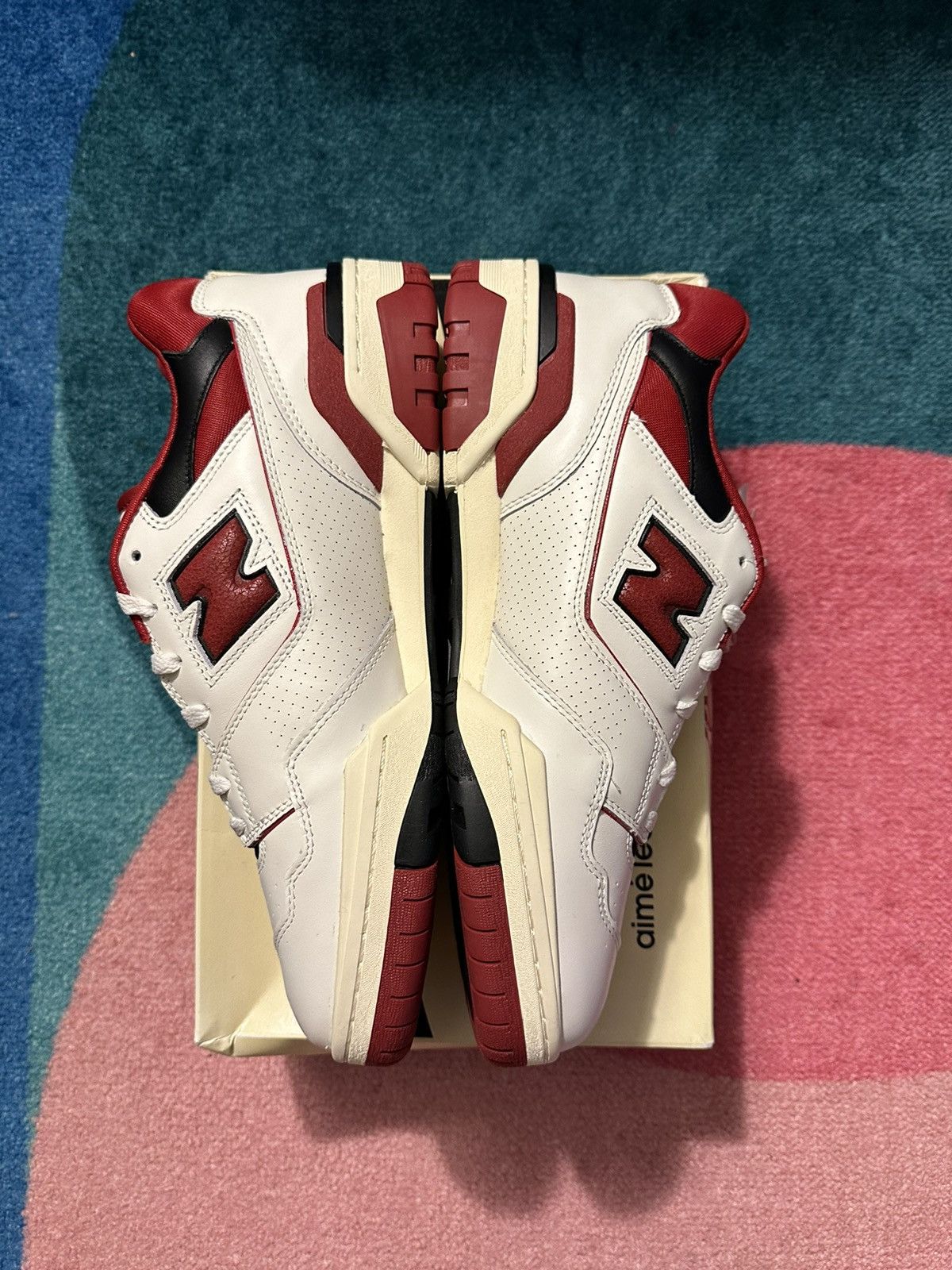 Aime Leon Dore × New Balance Aime Leon Dore New Balance 550 White Red Size US 11.5 / EU 44-45 - 3 Thumbnail