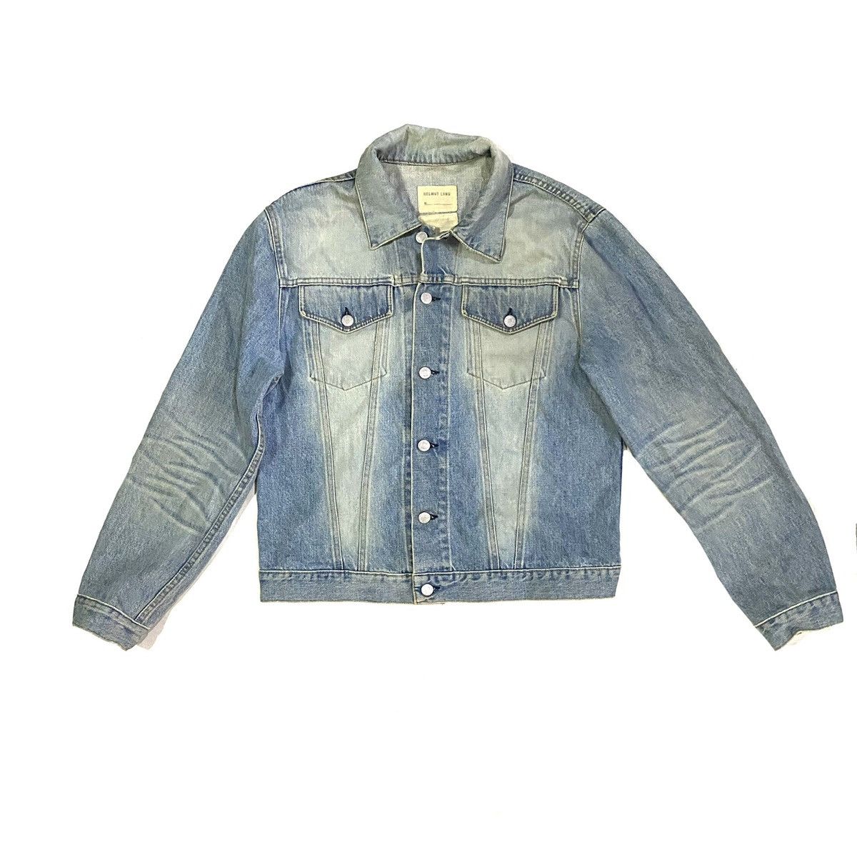 image of Helmut Lang Archive Vintage Sanded Denim in Blue, Men's (Size Medium)
