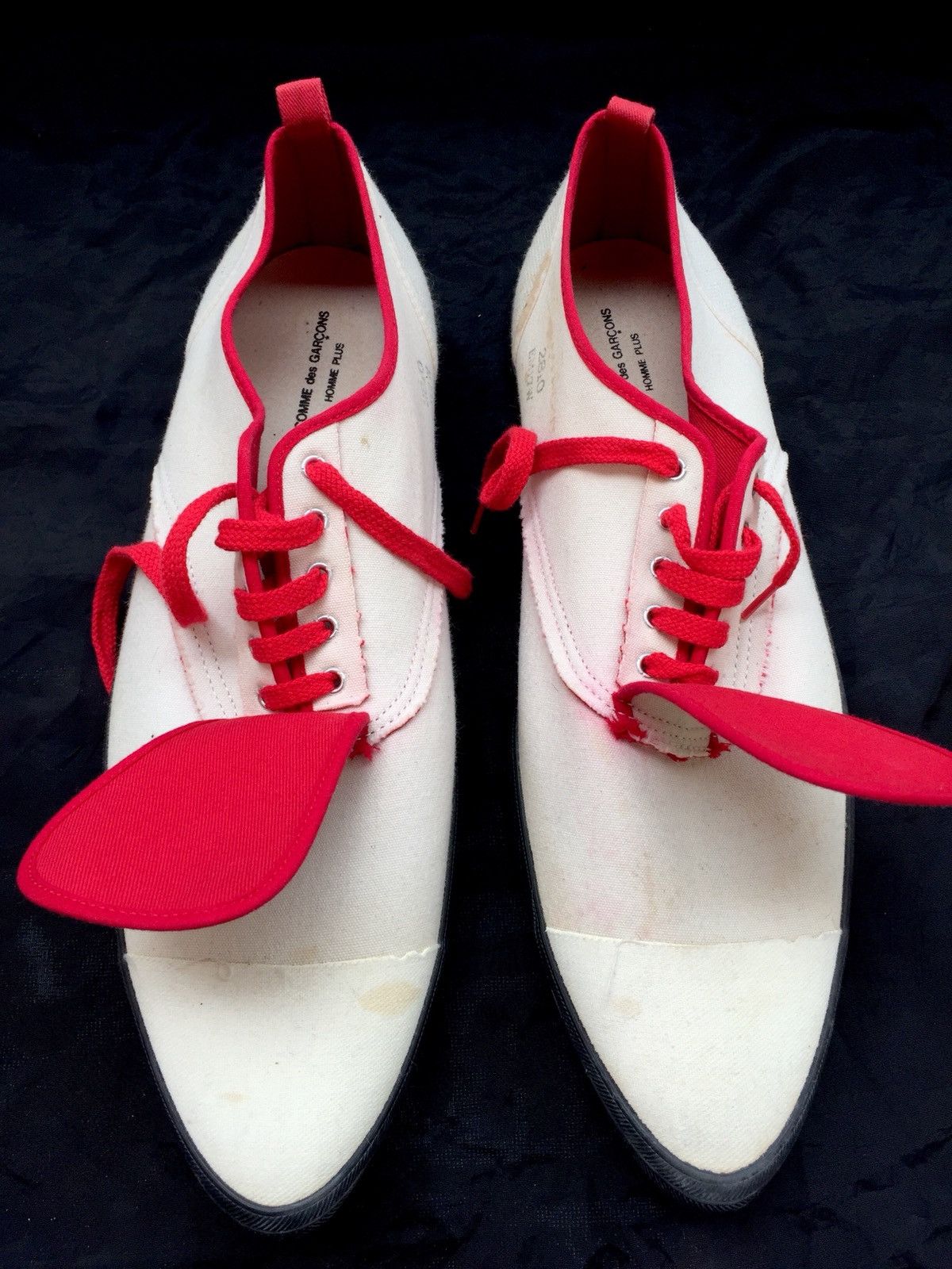 Comme des Garcons Homme Plus AW02 Vintage CDGH Inside Out Pointed Toe Sneakers Size US 10 / EU 43 - 4 Thumbnail