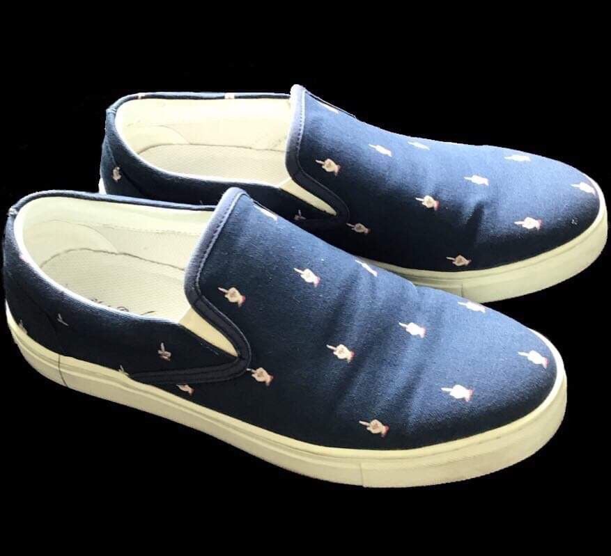 Undercover Undercover middle fingers navy slip on Size US 9 / EU 42 - 1 Thumbnail