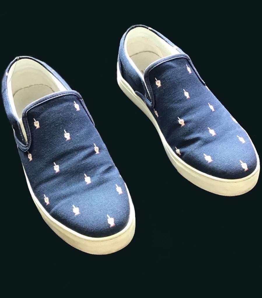 Undercover Undercover middle fingers navy slip on Size US 9 / EU 42 - 3 Thumbnail