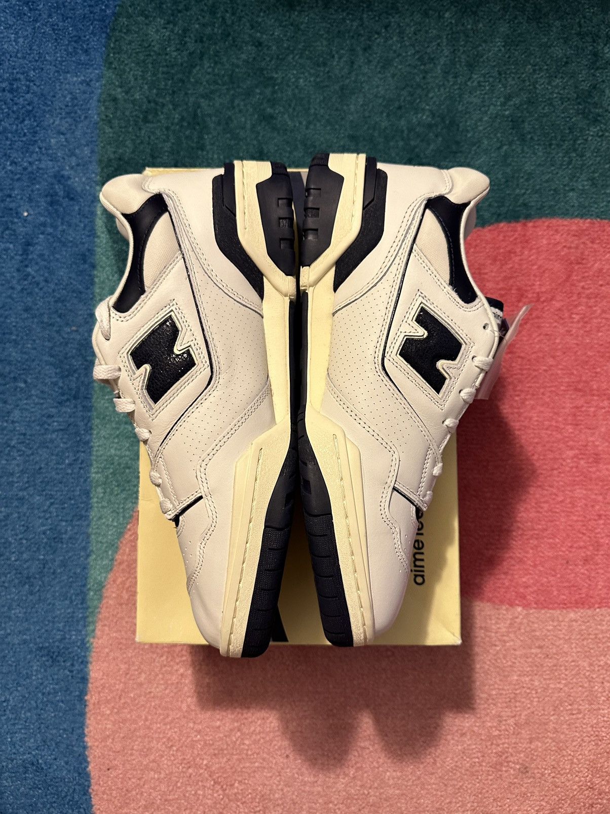 Aime Leon Dore × New Balance Aime Leon Dore New Balance 550 White Navy Size US 11.5 / EU 44-45 - 3 Thumbnail