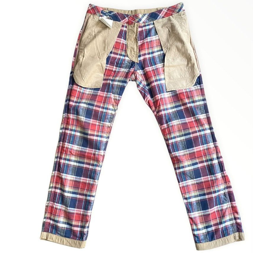 Comme des Garcons CDGH Red Tartan Lining Pants Size US 34 / EU 50 - 1 Thumbnail