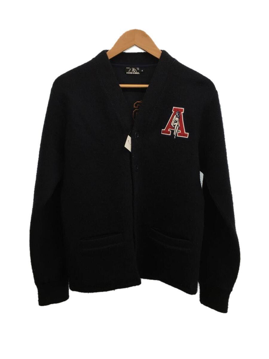 image of Hysteric Glamour Austin Texas College Wool Knit Cardigan in Navy, Men's (Size Medium)