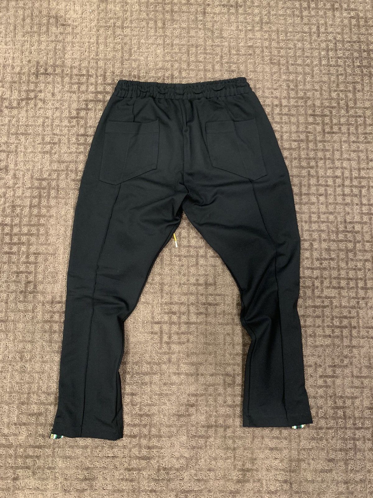 Rhude Rhude black tuxedo pants green stripe Size US 33 - 3 Thumbnail