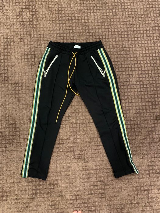 Rhude Rhude black tuxedo pants green stripe Size US 33 - 1 Preview