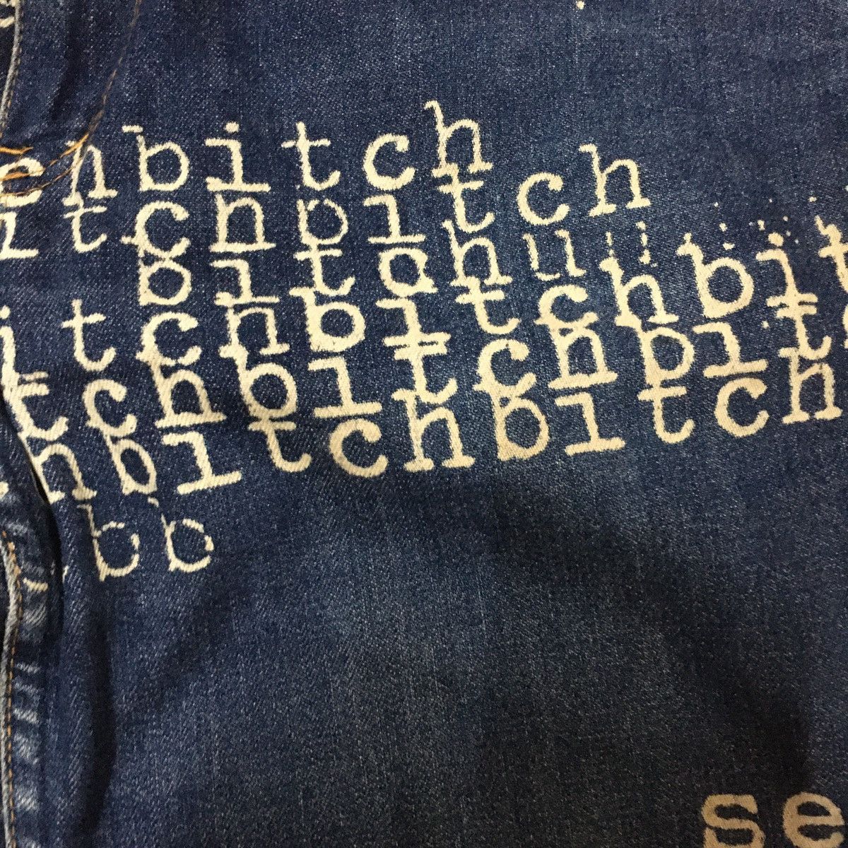 Hysteric Glamour Hysteric Glamour SEX BITCH GIRL jeans fullprint Size US 29 - 4 Thumbnail
