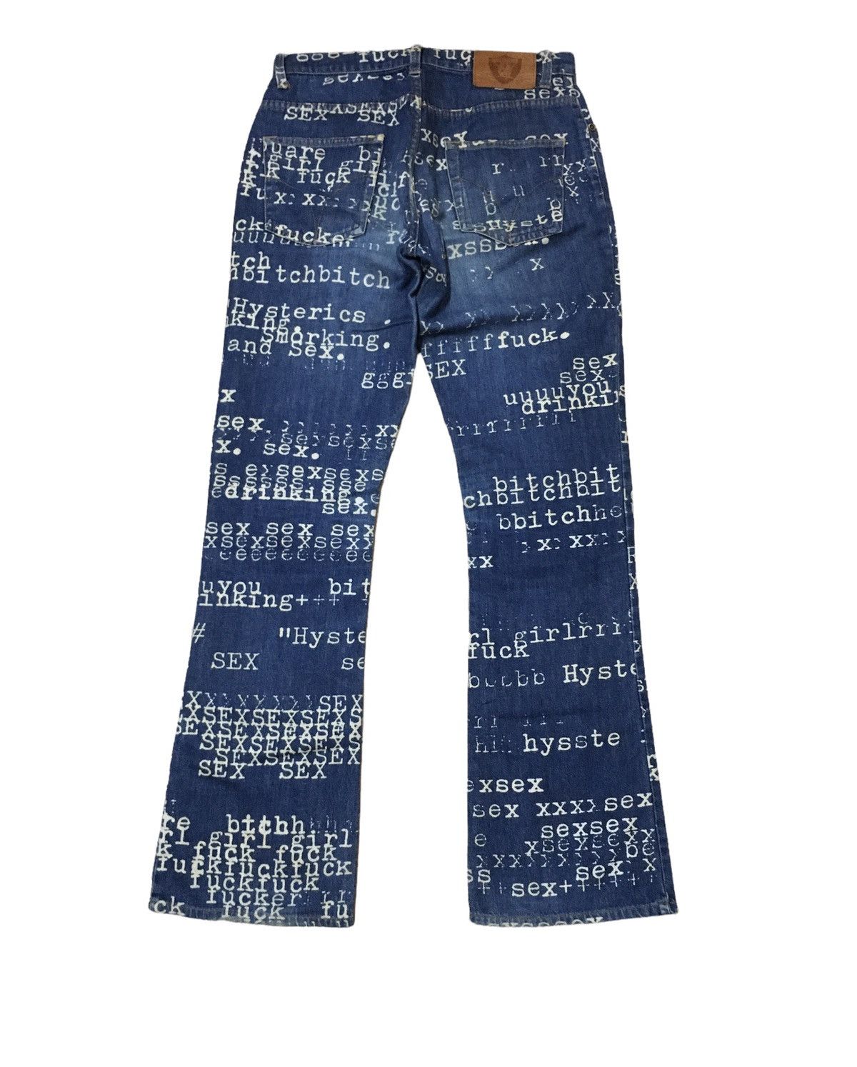 Hysteric Glamour Hysteric Glamour SEX BITCH GIRL jeans fullprint Size US 29 - 2 Thumbnail