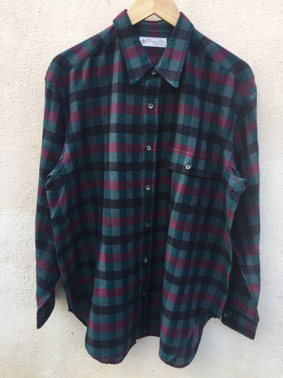 Christian Dior Monsieur Vintage Christian Dior Cotton Wool Wide Shirt Size US XL / EU 56 / 4 - 3 Thumbnail