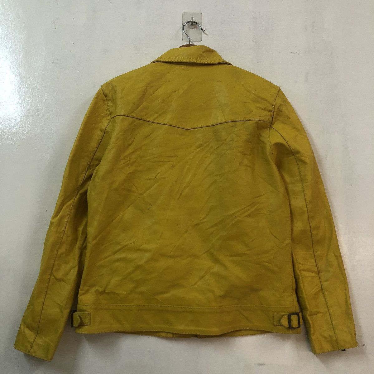 Japanese Brand VINTAGE DOUBLE BREAST LEATHER JACKET RACE ISSEY MIYAKE STYLE Size US L / EU 52-54 / 3 - 6 Thumbnail