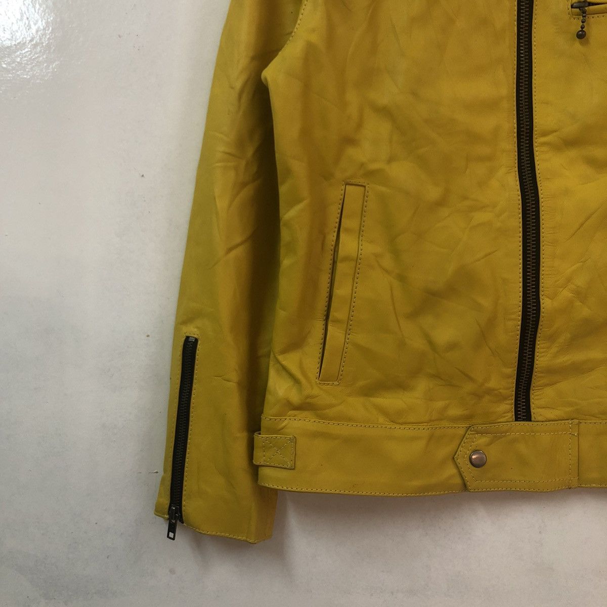 Japanese Brand VINTAGE DOUBLE BREAST LEATHER JACKET RACE ISSEY MIYAKE STYLE Size US L / EU 52-54 / 3 - 3 Thumbnail