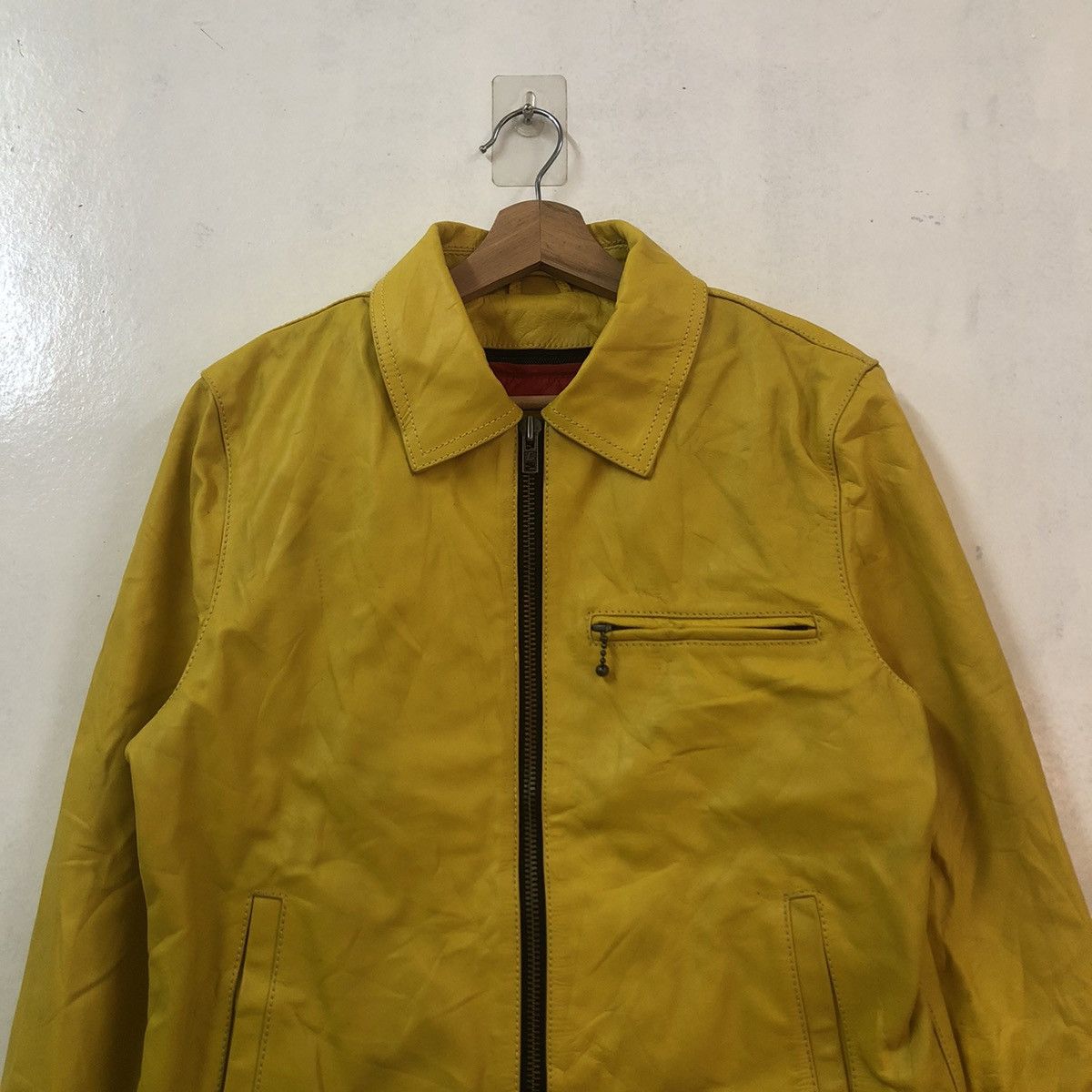 Japanese Brand VINTAGE DOUBLE BREAST LEATHER JACKET RACE ISSEY MIYAKE STYLE Size US L / EU 52-54 / 3 - 2 Thumbnail