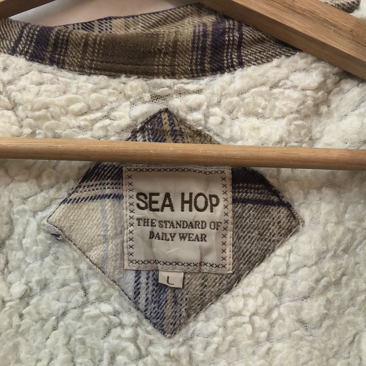 Japanese Brand VINTAGE FLANNEL JACKET TARTAN DESIGN SEA HOP JAPAN ISSEY Size US L / EU 52-54 / 3 - 8 Thumbnail