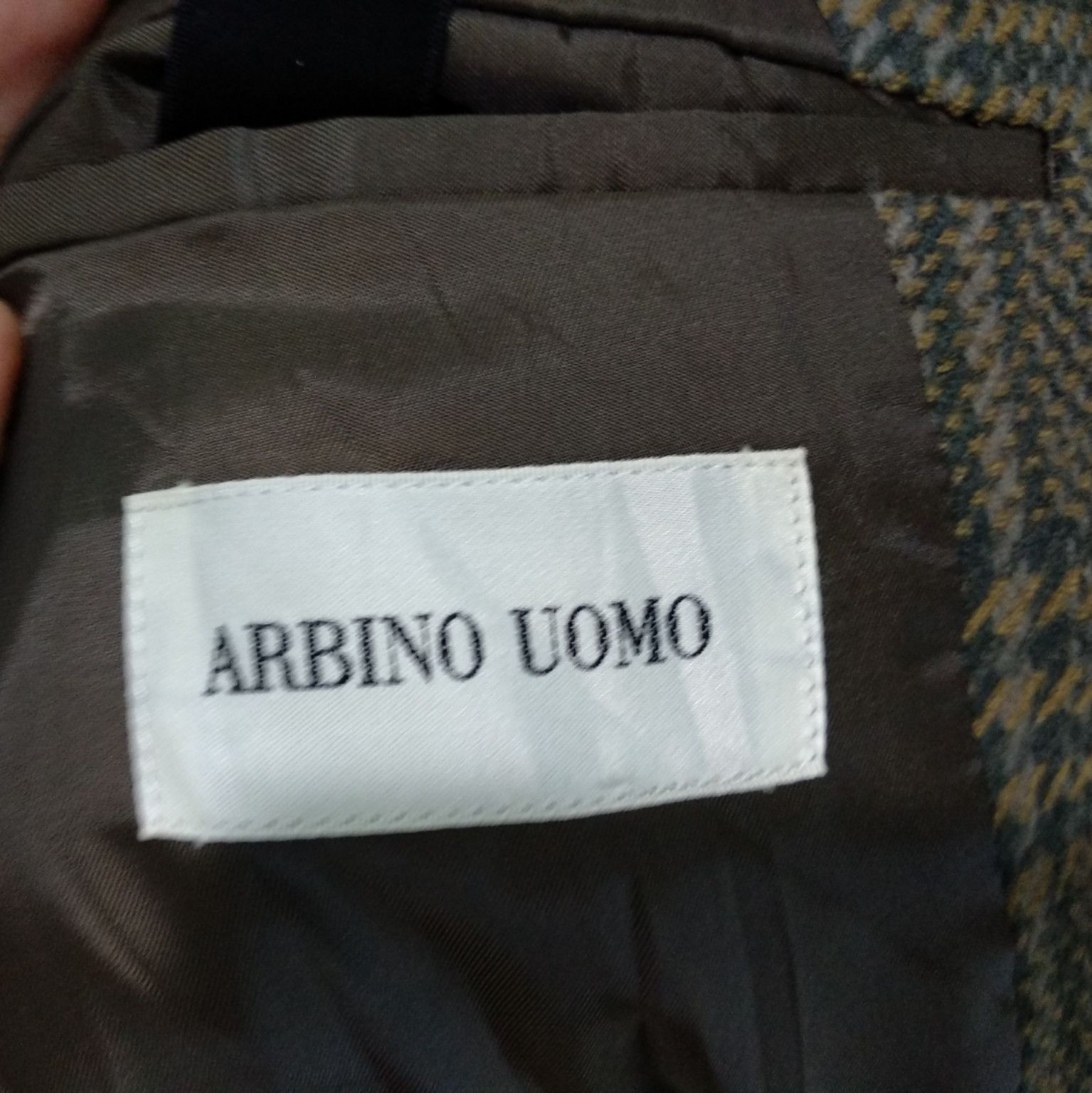 90's ARBINO UOMO Check Wool Blazer Smart Formal Suit Coat