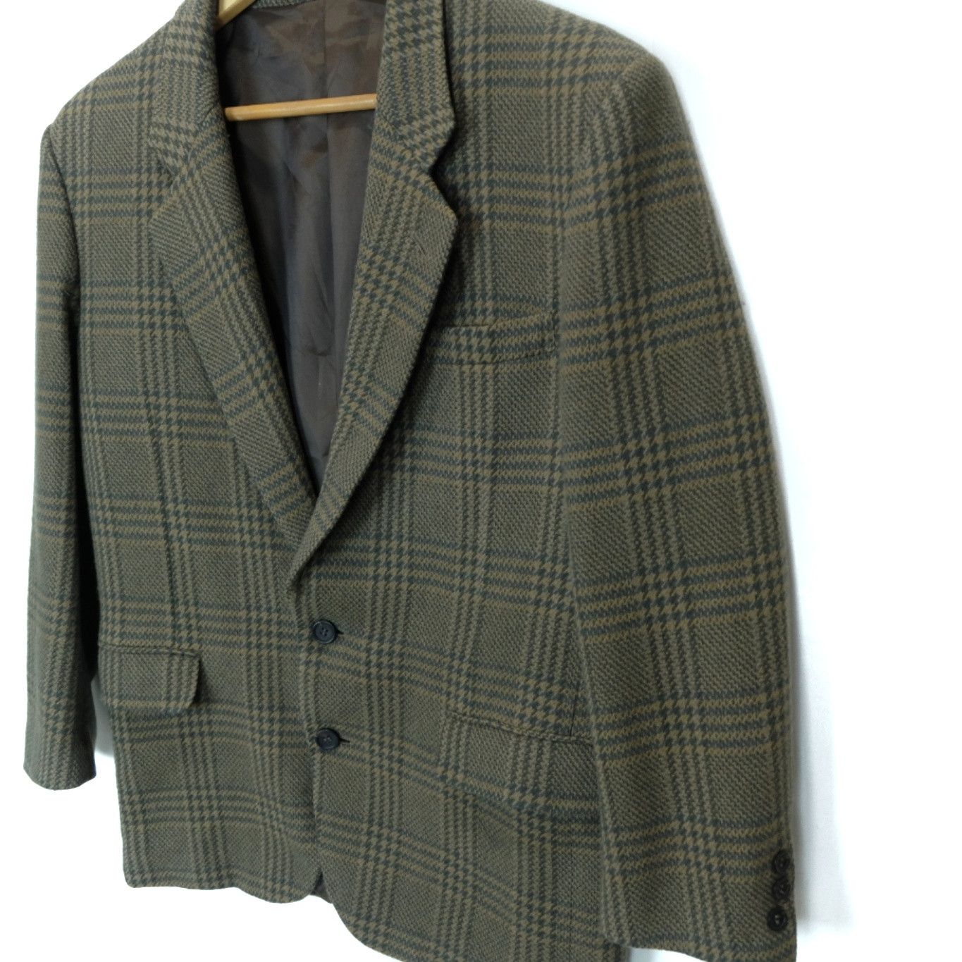 90's ARBINO UOMO Check Wool Blazer Smart Formal Suit Coat