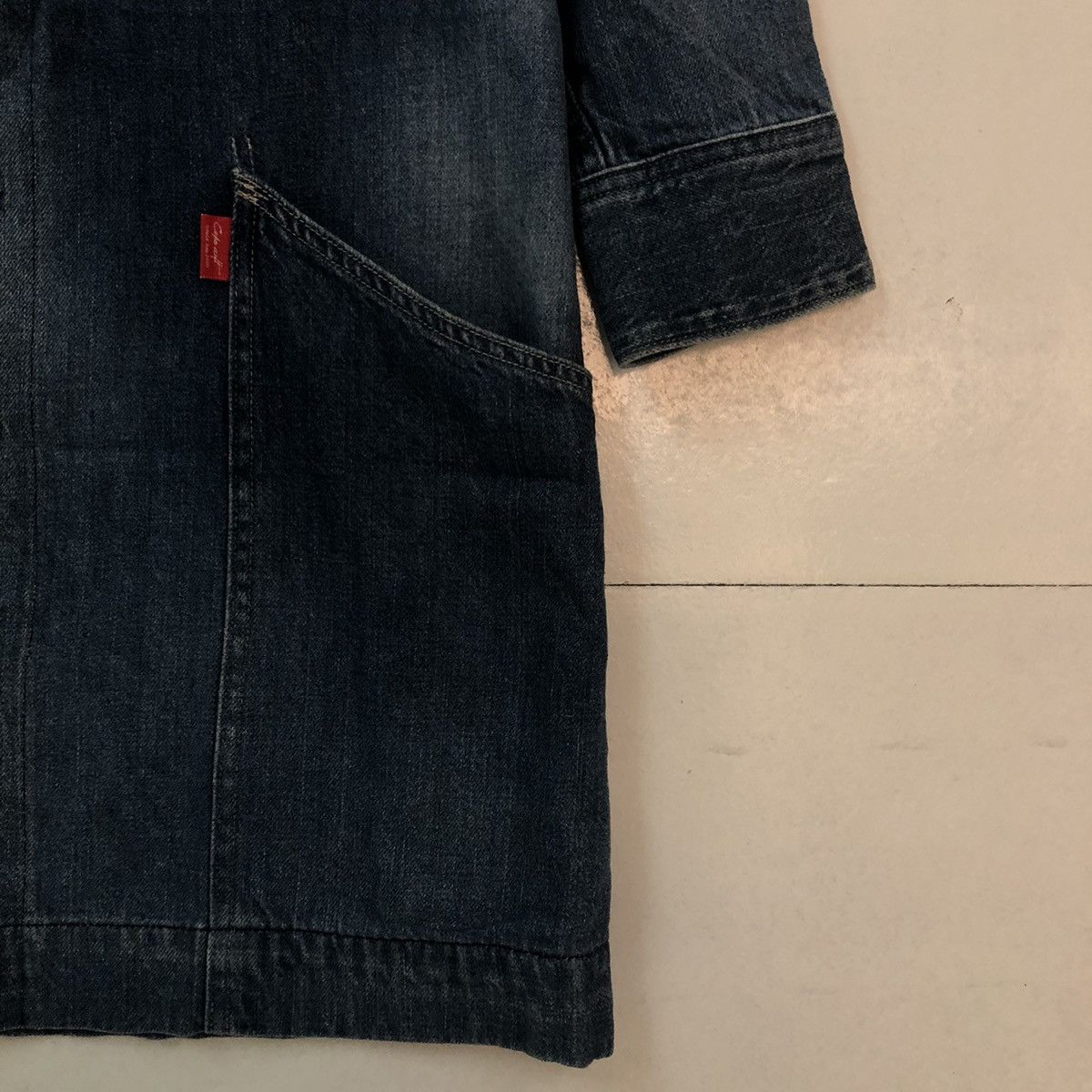 Japanese Brand VINTAGE DENIM LONG JACKET CEPO JAPAN ISSEY MIYAKE STYLE Size US L / EU 52-54 / 3 - 4 Thumbnail