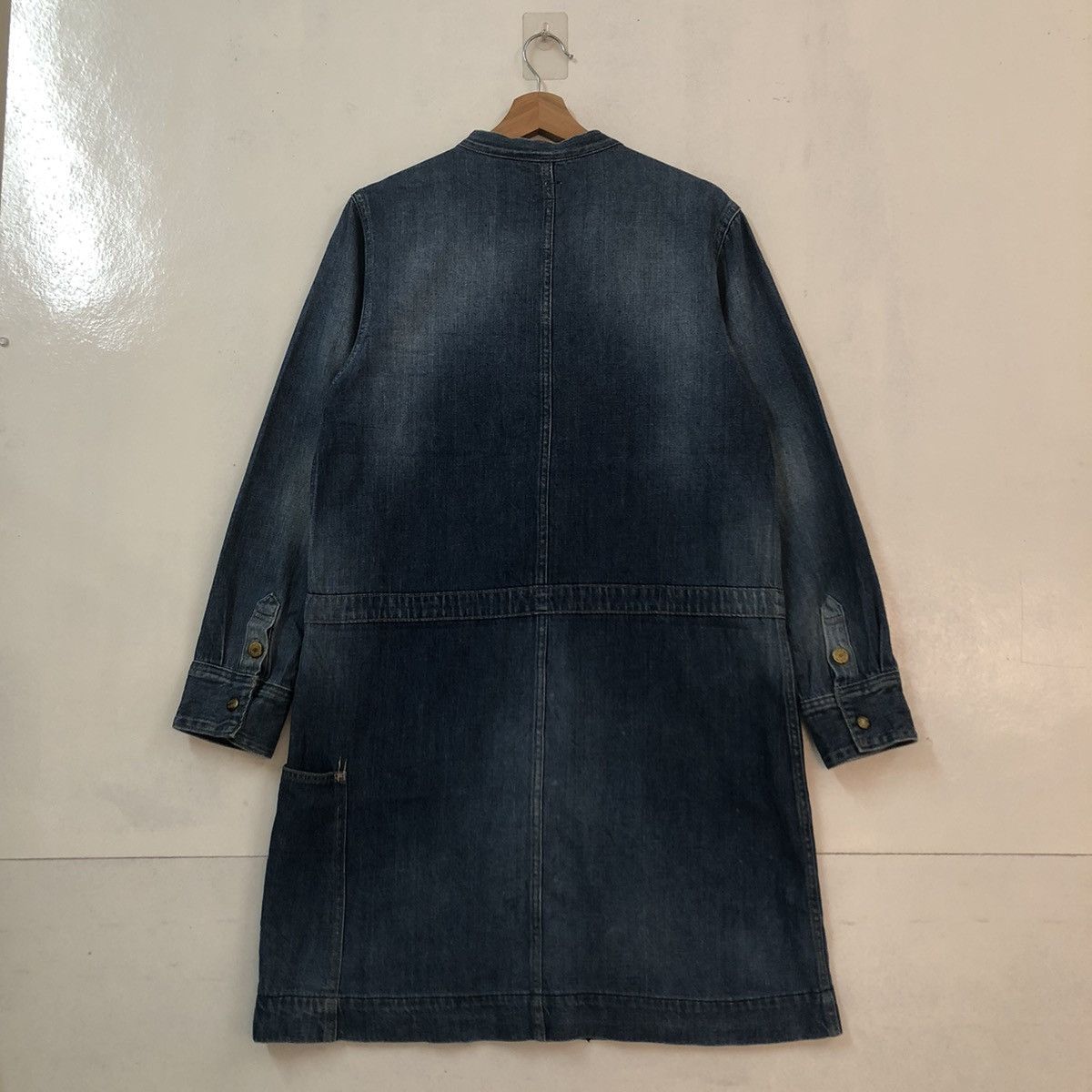 Japanese Brand VINTAGE DENIM LONG JACKET CEPO JAPAN ISSEY MIYAKE STYLE Size US L / EU 52-54 / 3 - 6 Thumbnail