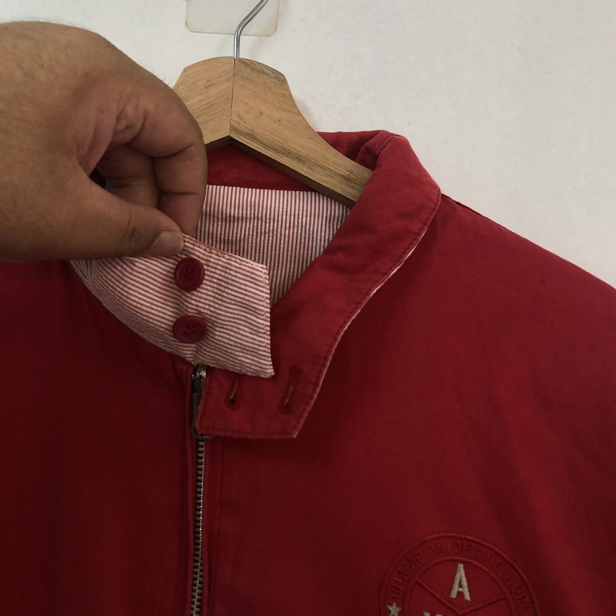 Japanese Brand VINTAGE REVERSIBLE HIKORY CHORE BOMBER JACKET ISSEY MIYAKE Size US L / EU 52-54 / 3 - 8 Thumbnail