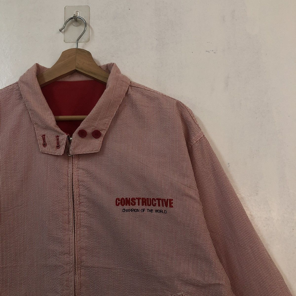 Japanese Brand VINTAGE REVERSIBLE HIKORY CHORE BOMBER JACKET ISSEY MIYAKE Size US L / EU 52-54 / 3 - 4 Thumbnail