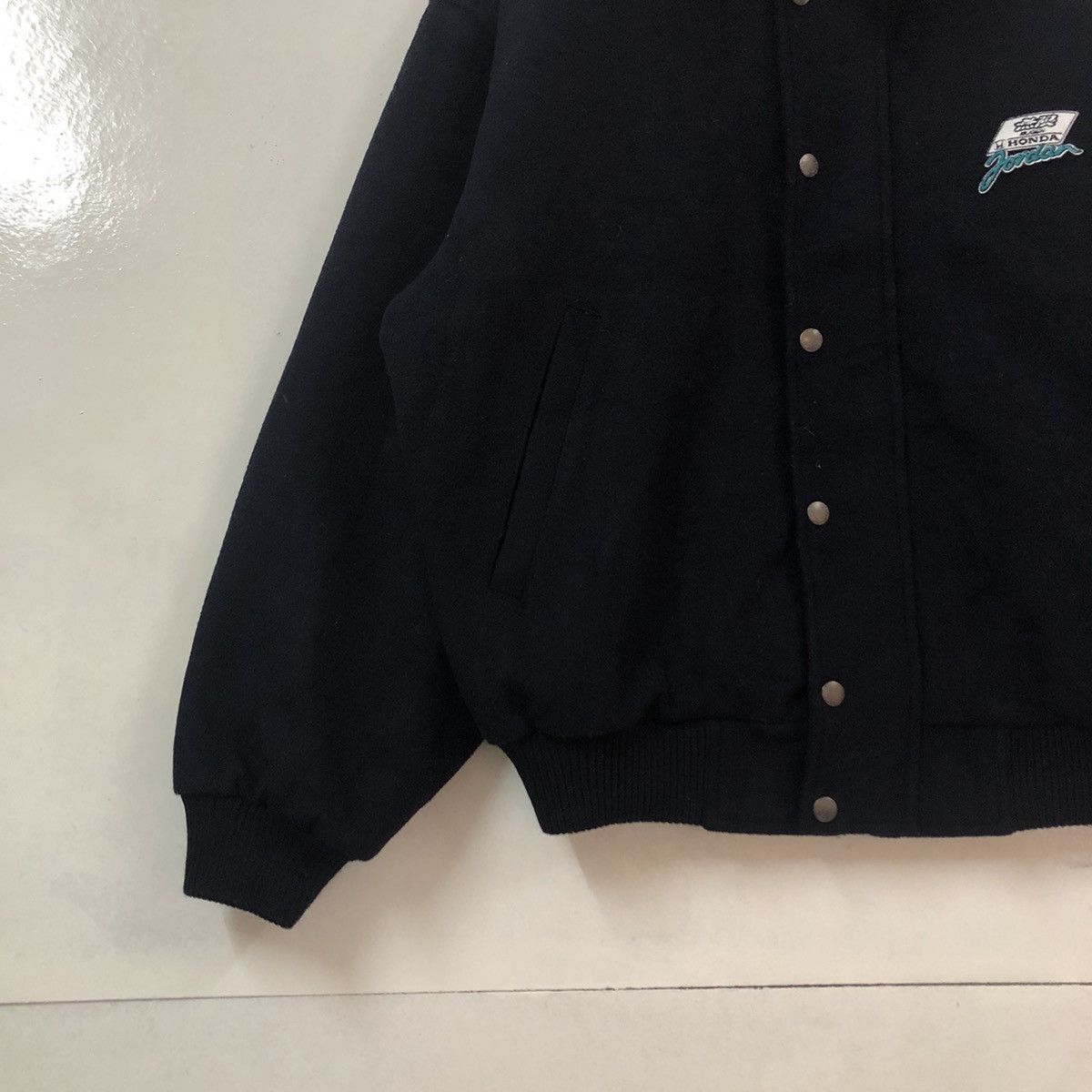 Japanese Brand VINTAGE WOOL VARSITY JACKET HONDA COLLECTION BIG LOGO RACING Size US M / EU 48-50 / 2 - 2 Thumbnail