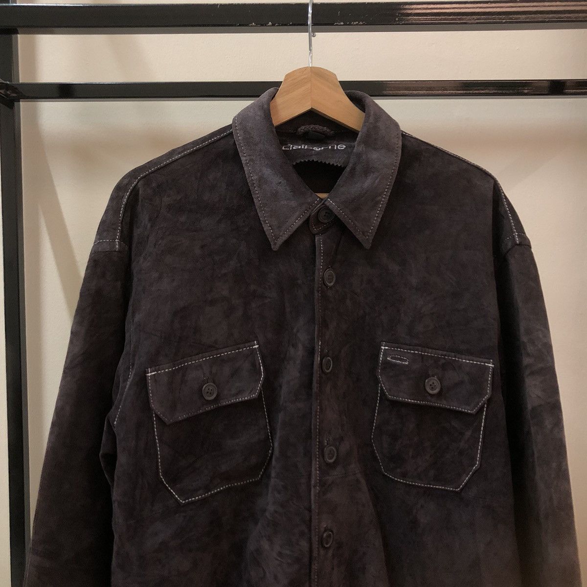 Japanese Brand VINTAGE LEATHER SHIRT JACKET CLALBORNE JAPAN Size US S / EU 44-46 / 1 - 2 Thumbnail