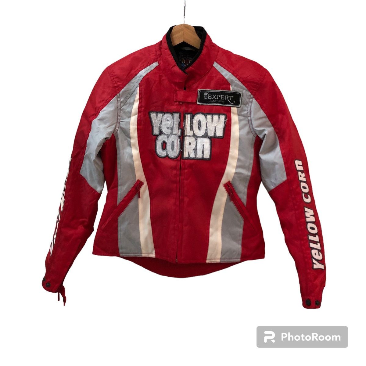 VINTAGE YELLOW CORN BIKER RACING WEAR BIG LOGO