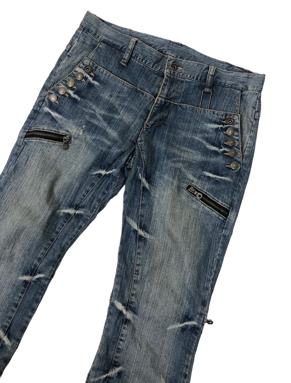 Japanese Brand Japanese Brand PPFM Distressed Denim Jeans Size US 33 - 5 Thumbnail