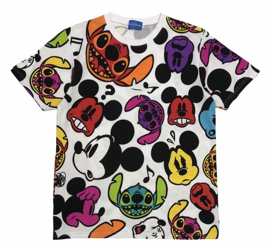 Cartoon Network Mickey Stitch T-shirt Disney ResortTDR Disneysea Disneyland Size US M / EU 48-50 / 2 - 1 Thumbnail