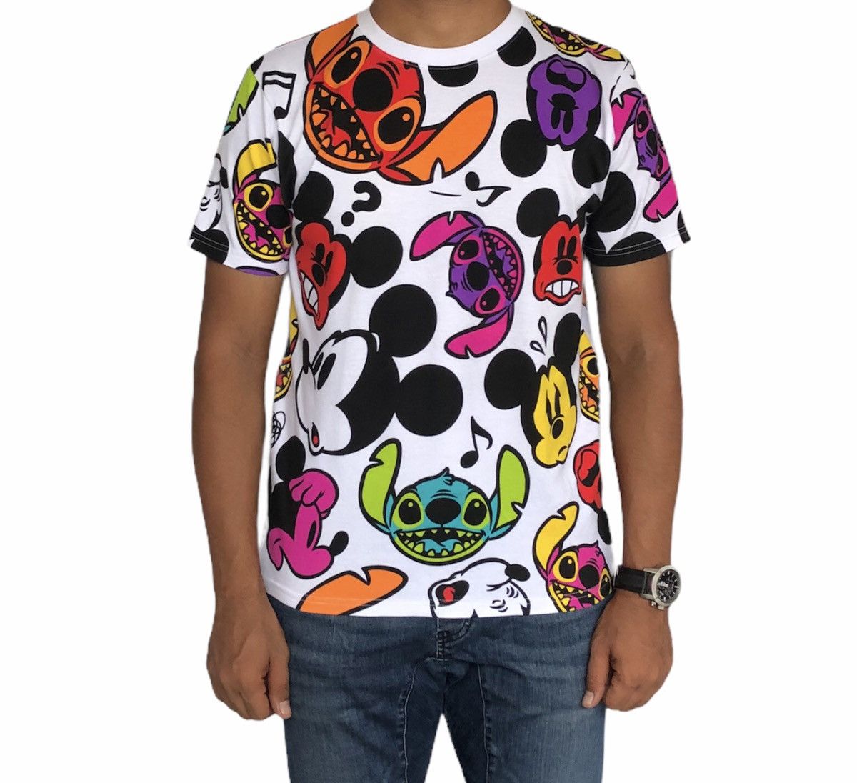 Cartoon Network Mickey Stitch T-shirt Disney ResortTDR Disneysea Disneyland Size US M / EU 48-50 / 2 - 2 Thumbnail