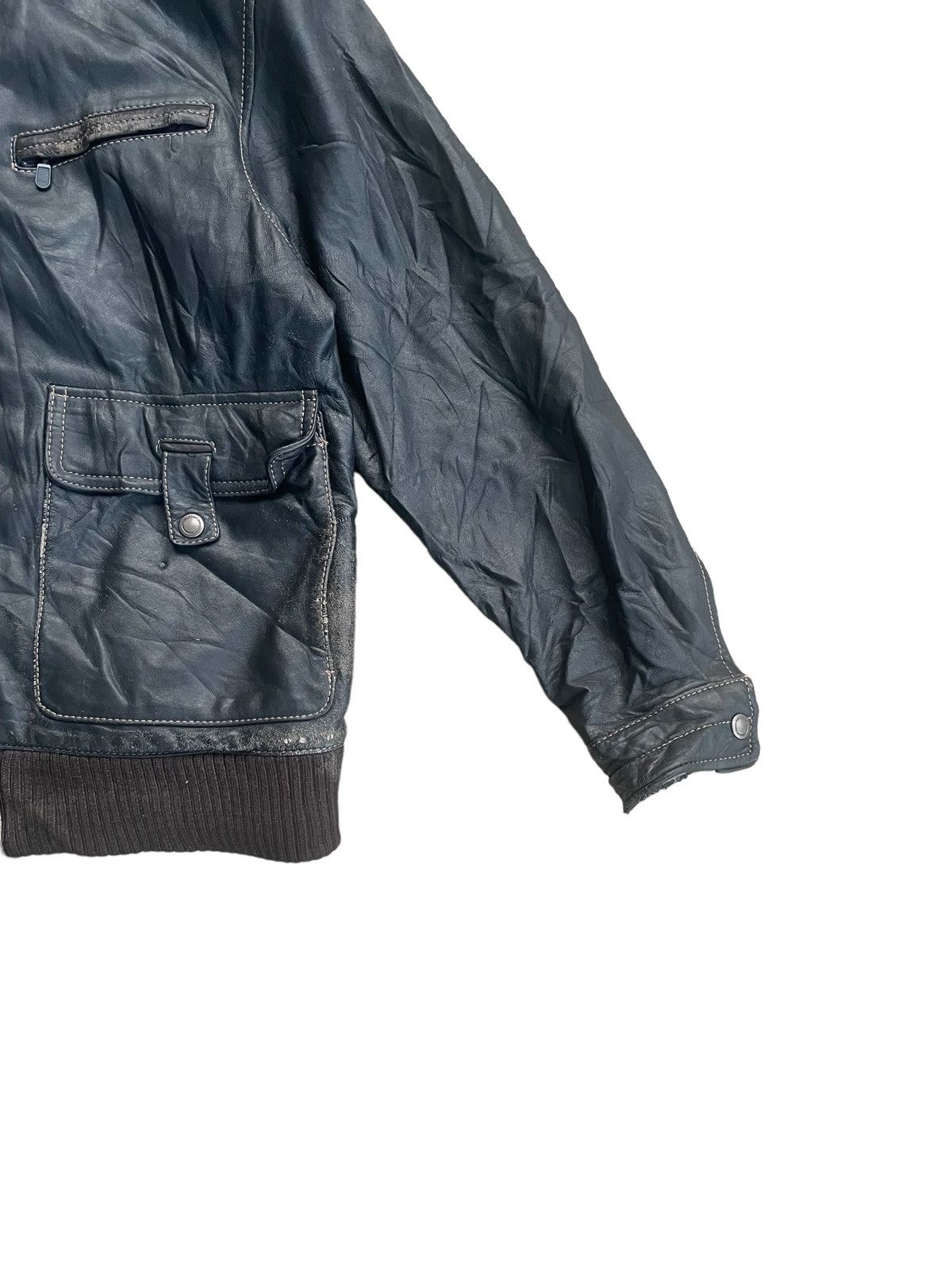 Vintage Japanese Vintage Semi Leather Bomber Style Biker Jacket Size US M / EU 48-50 / 2 - 5 Thumbnail
