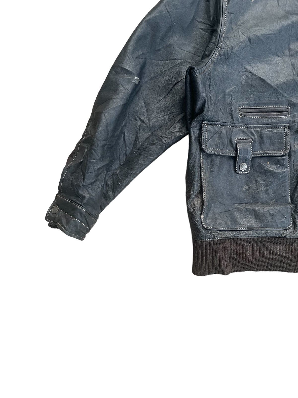 Vintage Japanese Vintage Semi Leather Bomber Style Biker Jacket Size US M / EU 48-50 / 2 - 4 Thumbnail