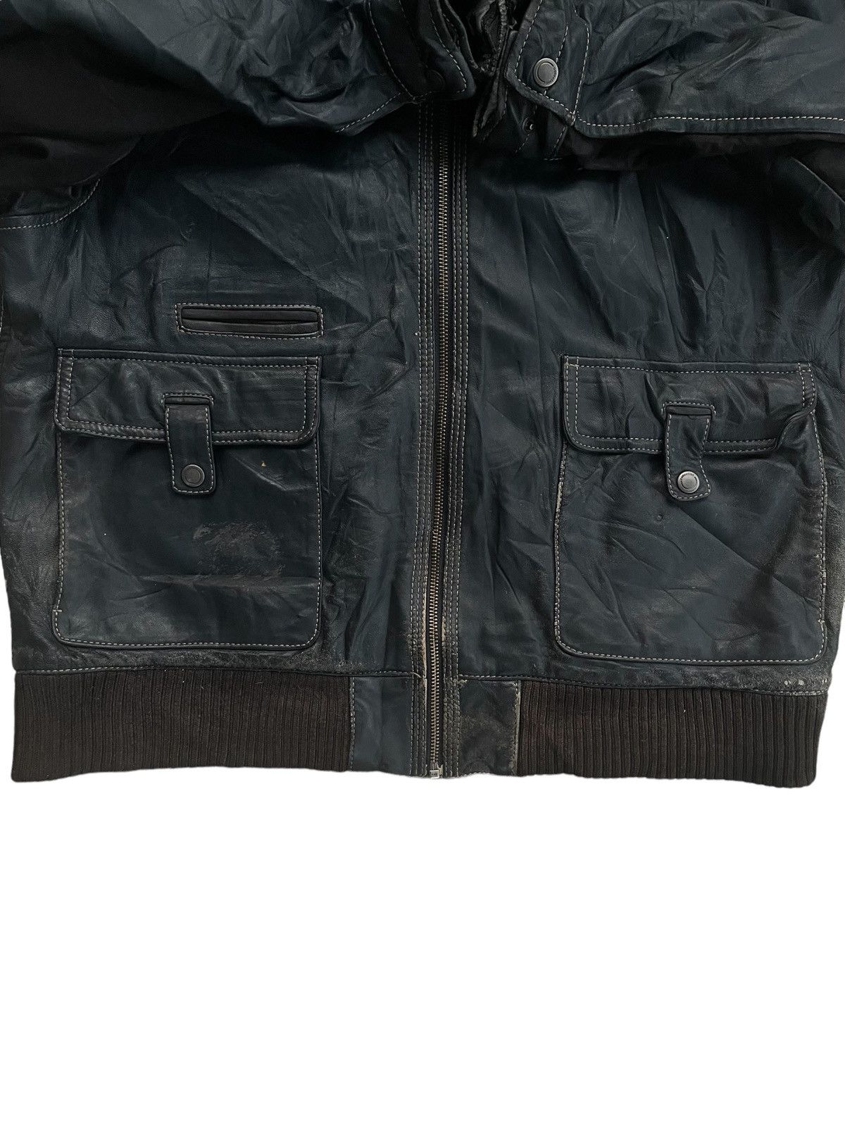 Vintage Japanese Vintage Semi Leather Bomber Style Biker Jacket Size US M / EU 48-50 / 2 - 7 Thumbnail