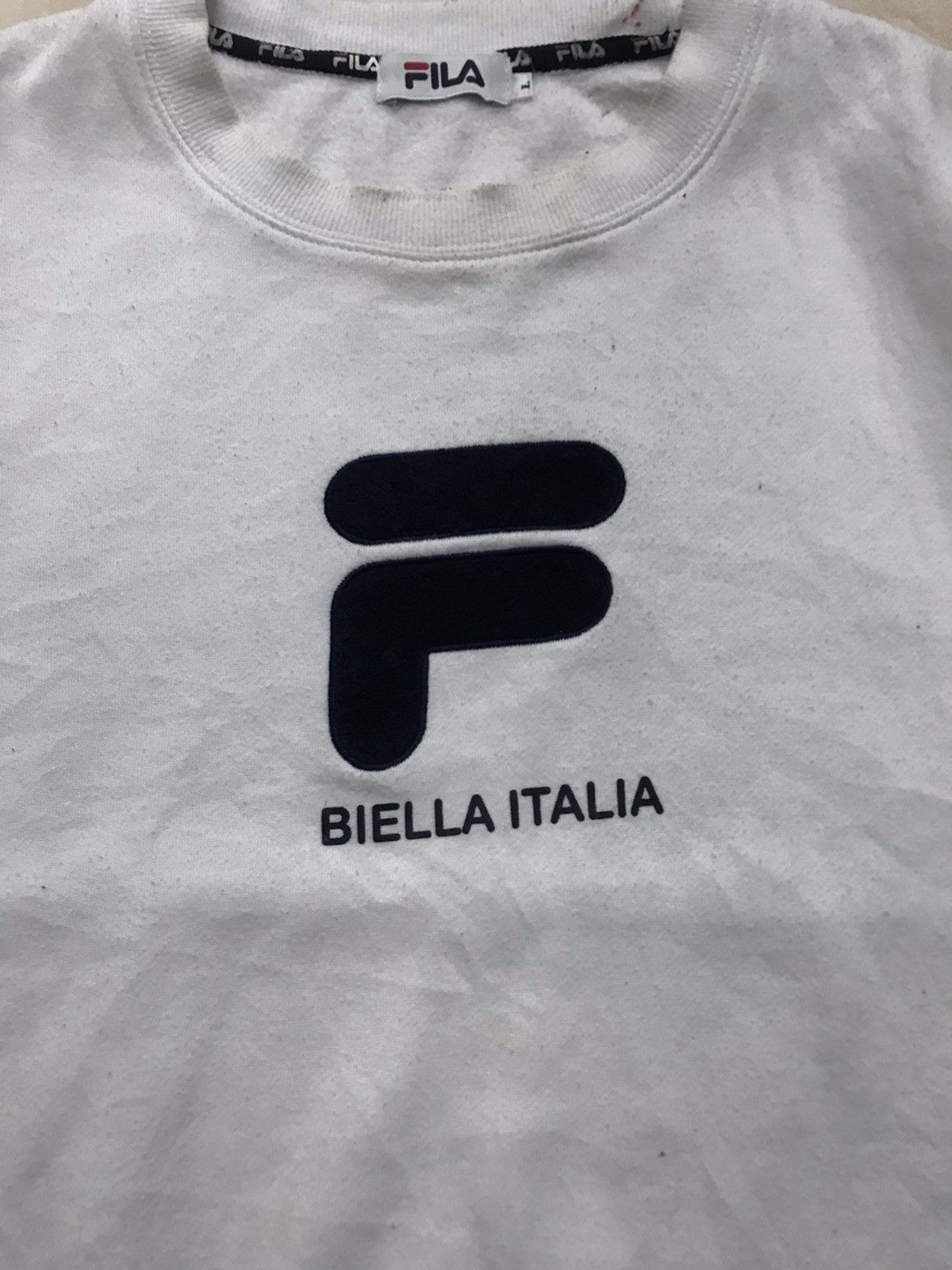 Fila × Vintage Vintage Fila Italia Big Logo Streetwear Sweatshirt Size US L / EU 52-54 / 3 - 3 Thumbnail