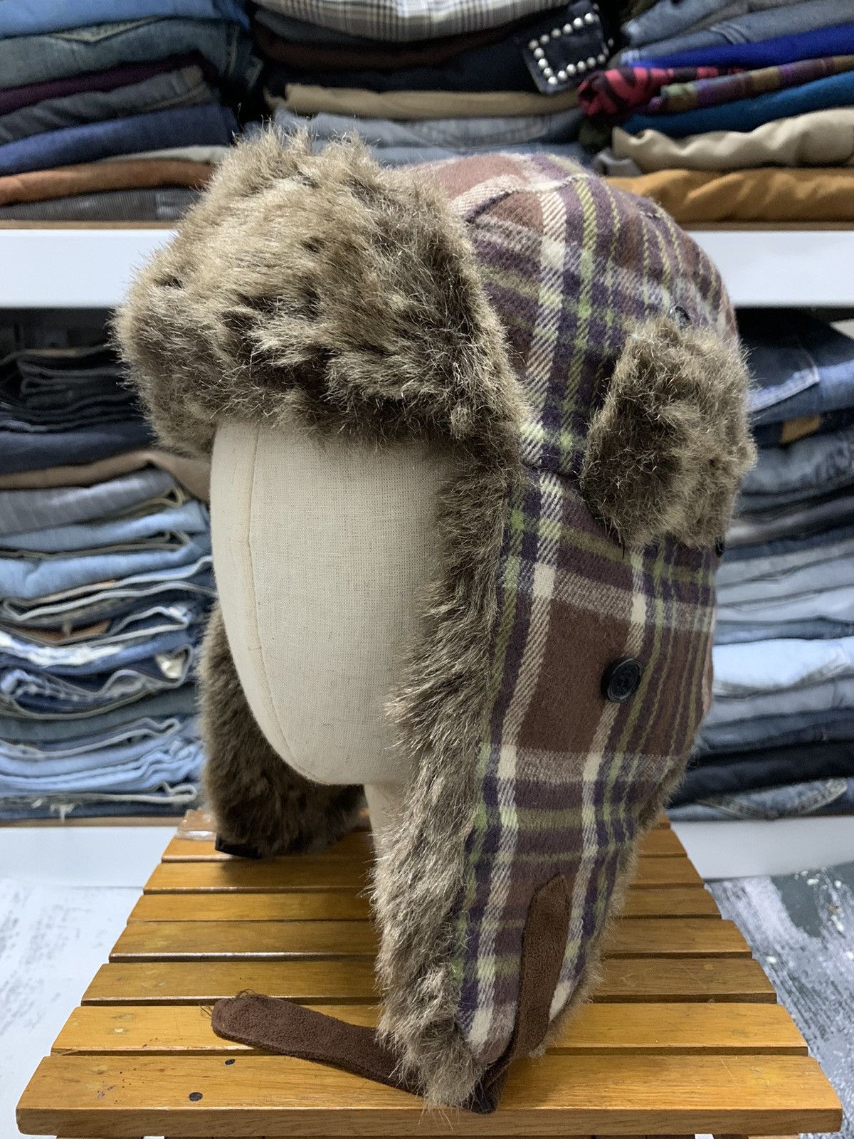 If Six Was Nine D&Y Faux Fur Flannel Ifsixwasnine Style Trapper Hat Size ONE SIZE - 1 Thumbnail