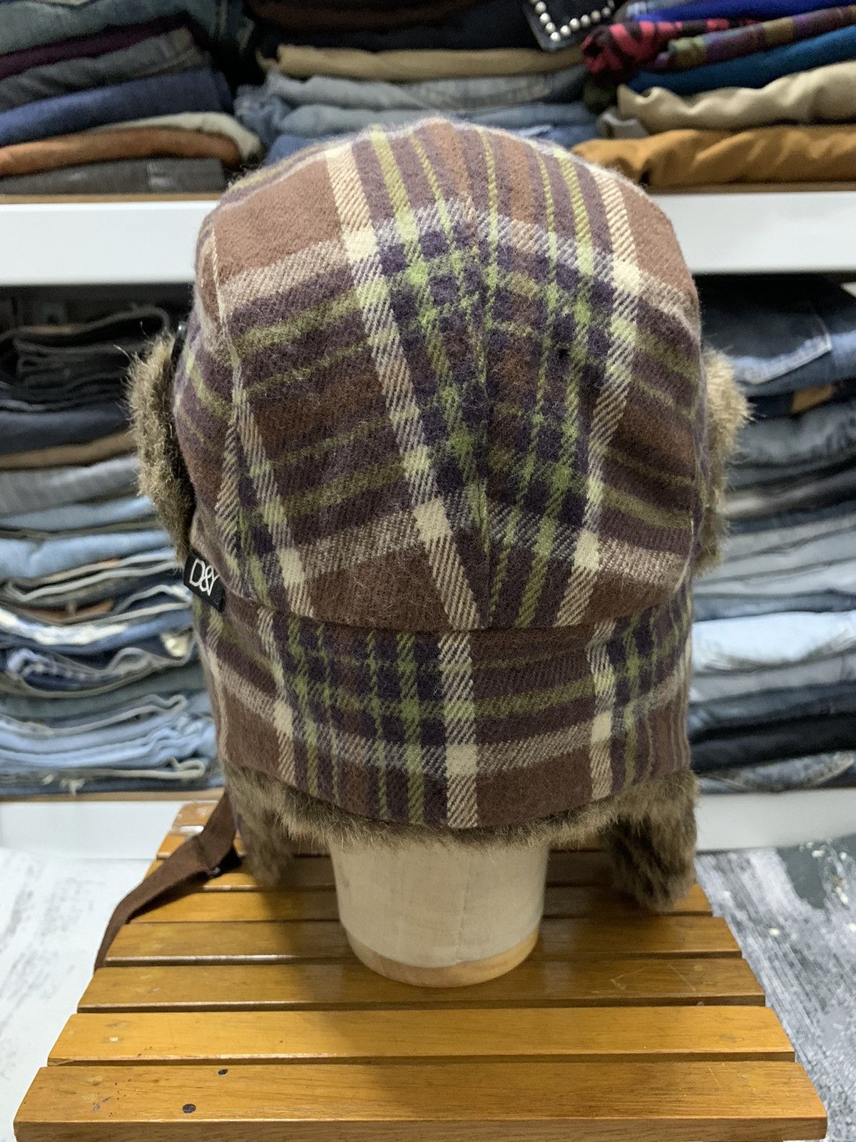 If Six Was Nine D&Y Faux Fur Flannel Ifsixwasnine Style Trapper Hat Size ONE SIZE - 5 Thumbnail