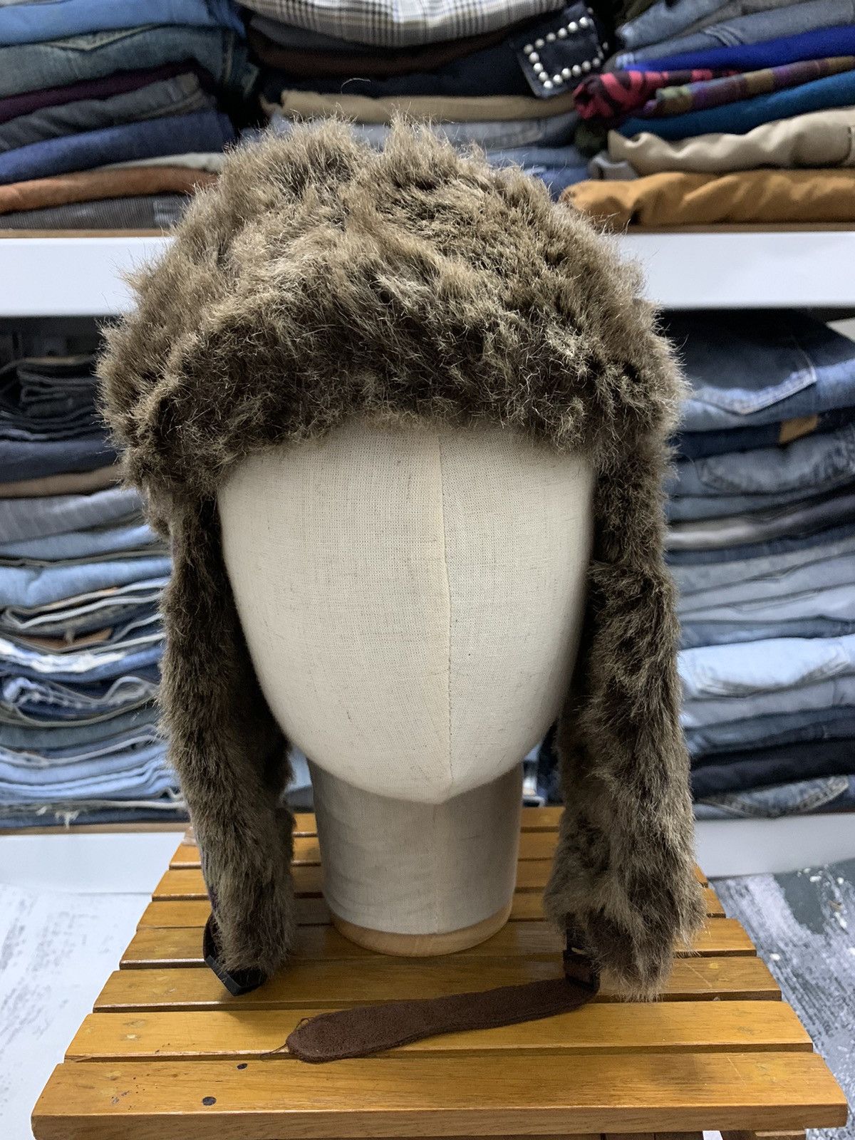 If Six Was Nine D&Y Faux Fur Flannel Ifsixwasnine Style Trapper Hat Size ONE SIZE - 2 Thumbnail