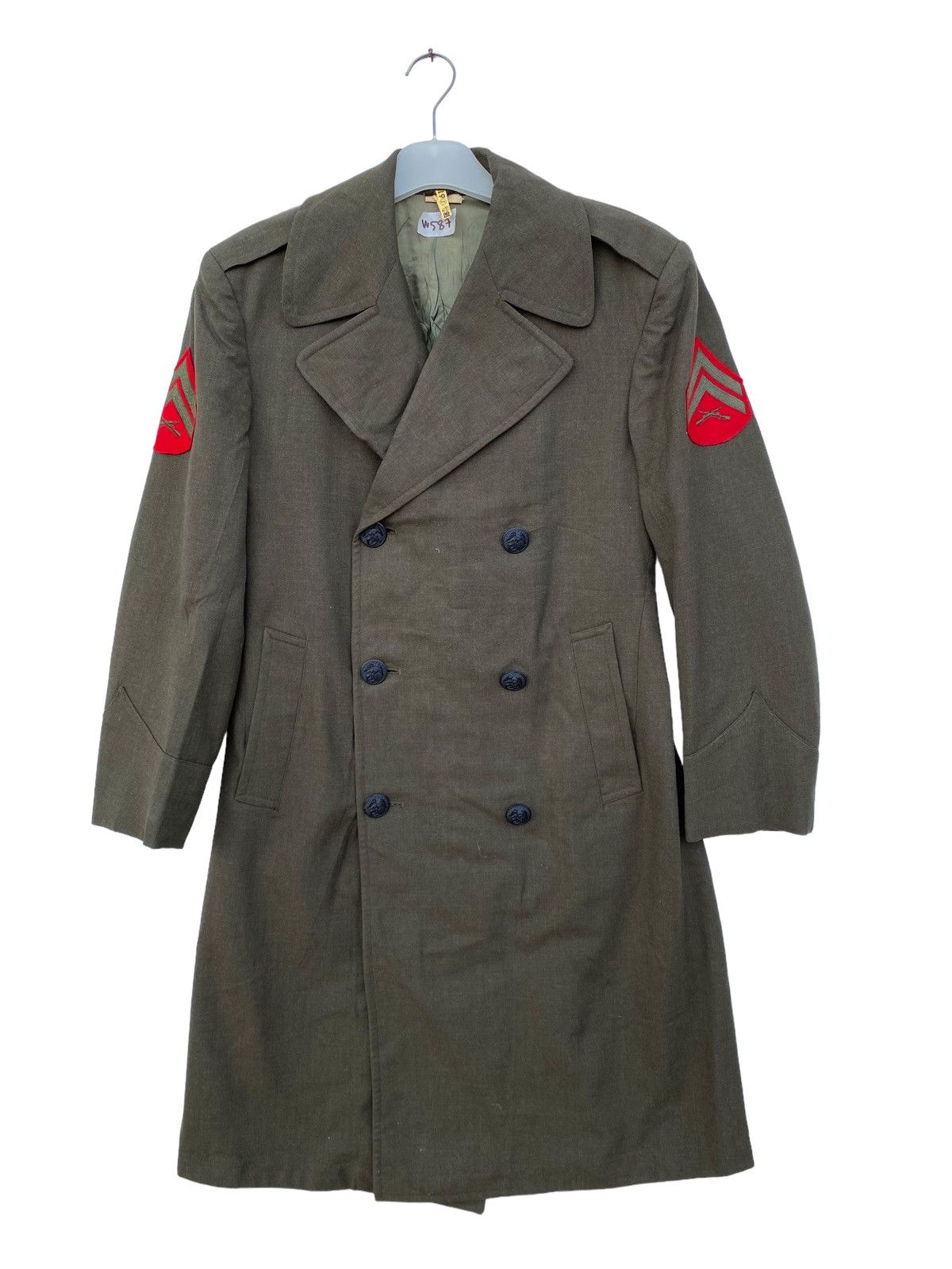 Japanese Brand Vintage US Army AG-44 Wool Serge Dress Coat Jacket 36S Size US M / EU 48-50 / 2 - 1 Thumbnail