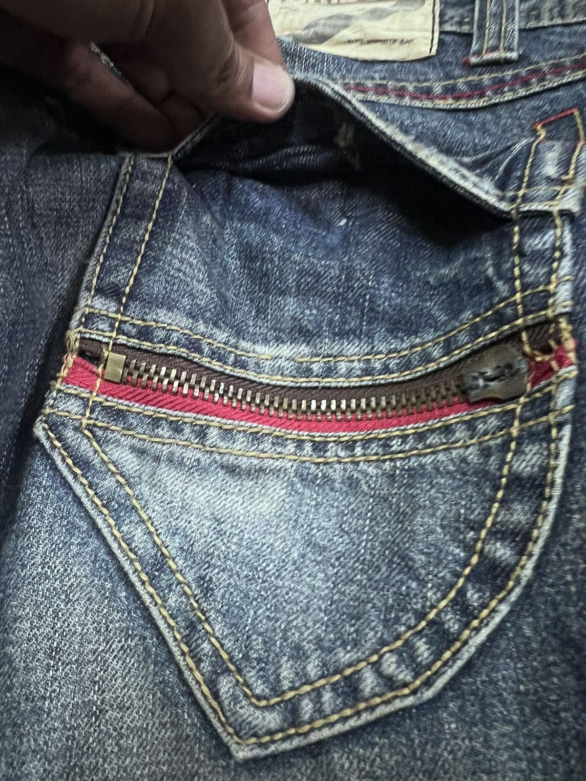 Japanese Brand × Vintage FLARED💥BRIDGE DISTRESSED TWIST DENIM PANTS Size US 31 - 9 Thumbnail