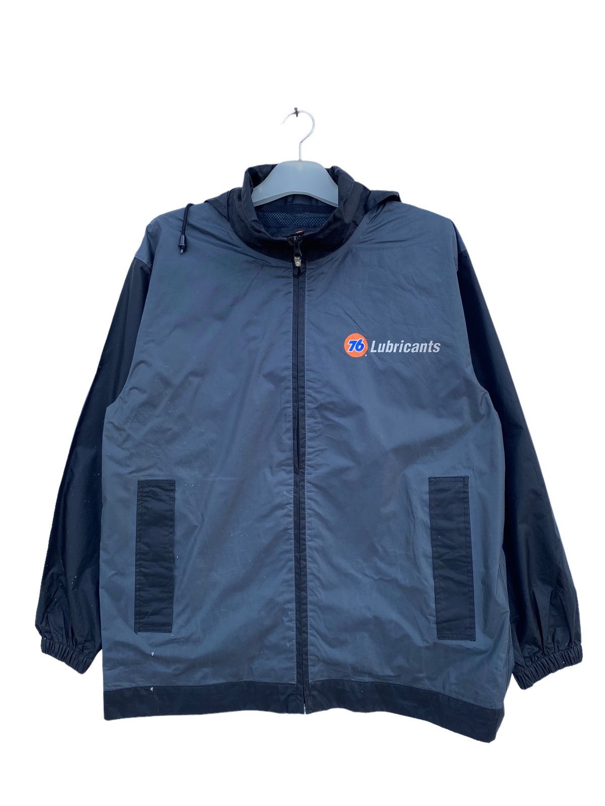 image of 76 Lubricant Windbreaker Jacket in Grey, Men's (Size Large)