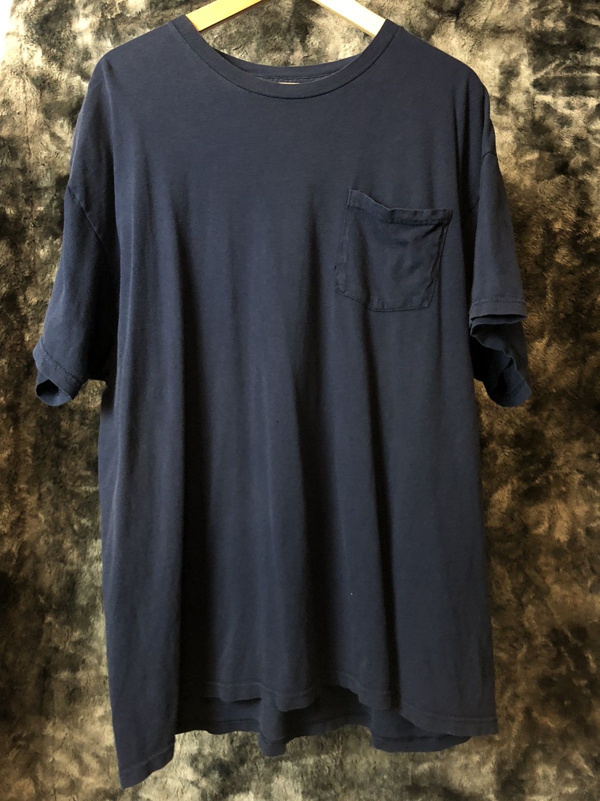Vintage Faded Dark Blue Blank T Pocket Size US XXL / EU 58 / 5 - 1 Thumbnail