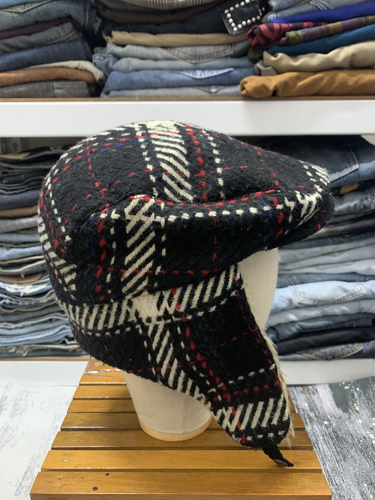 If Six Was Nine Vintage Delux Knitwear Winter Sherpa Wool Trapper Hat Size ONE SIZE - 4 Thumbnail