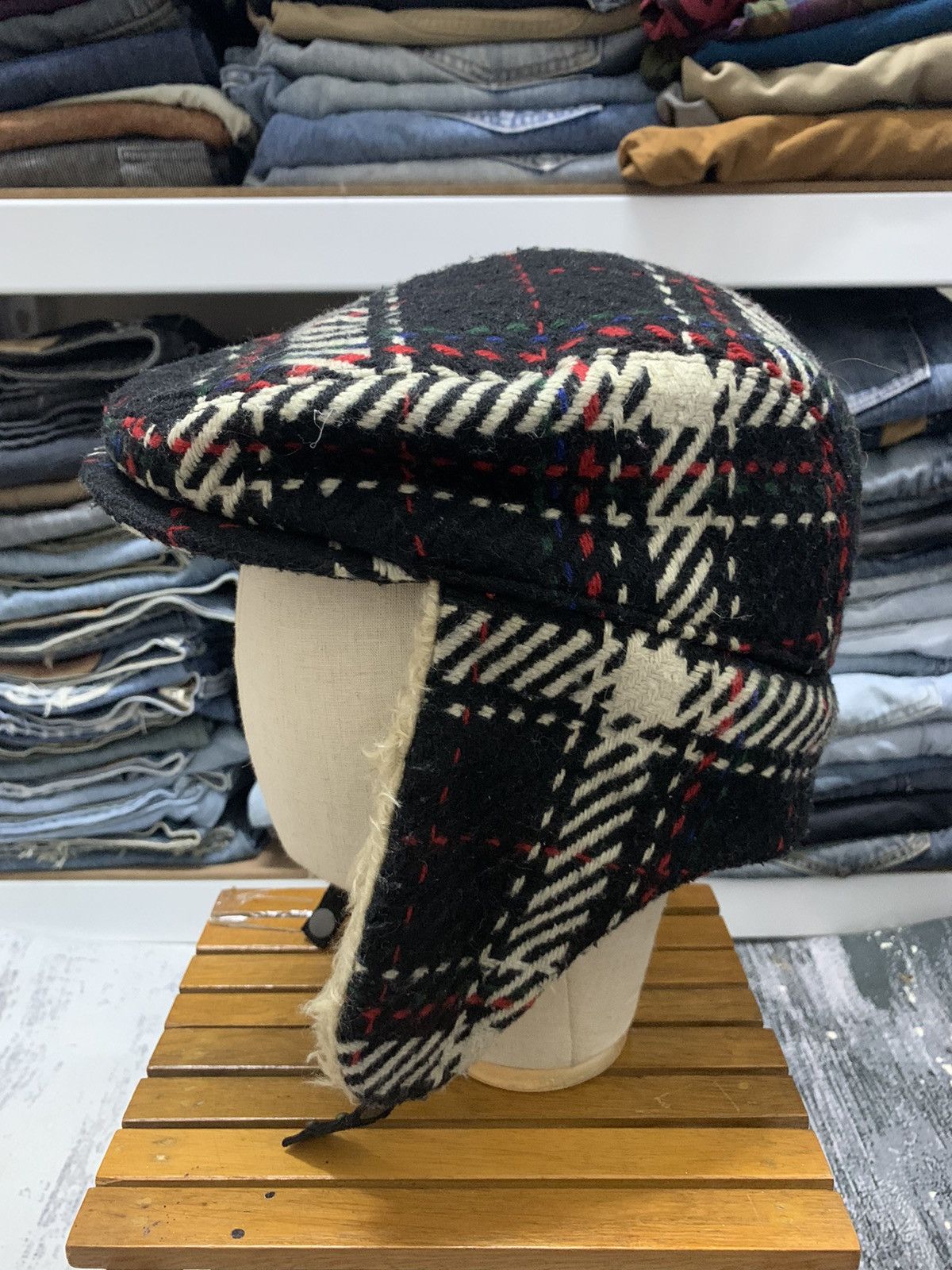 If Six Was Nine Vintage Delux Knitwear Winter Sherpa Wool Trapper Hat Size ONE SIZE - 3 Thumbnail