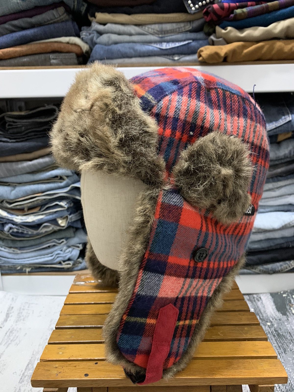 Vintage Furry Trapper Hat Alpaca Fur Trapper Hat 100% Cruelty Free