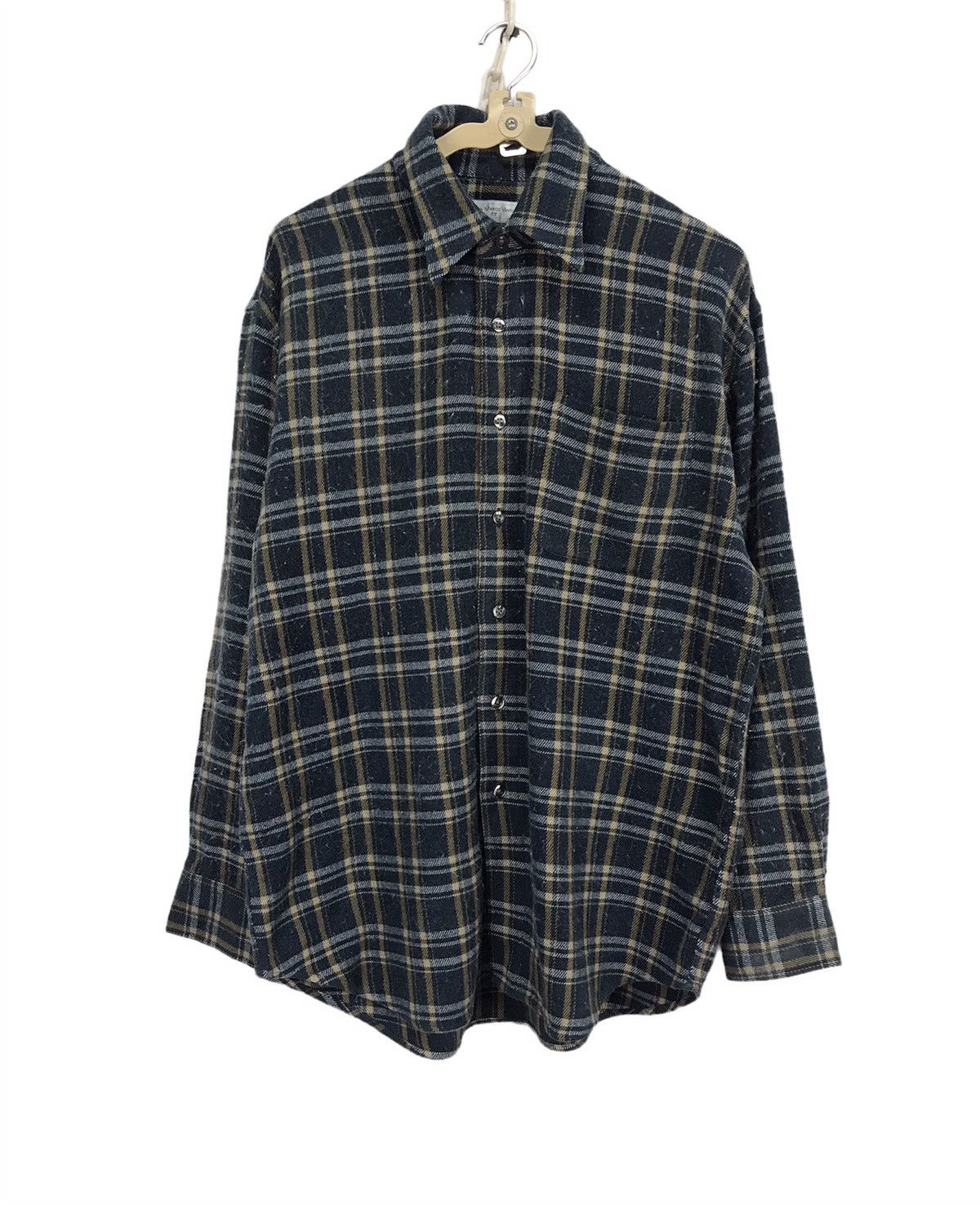 Flannel × GianMarco Venturi Gian Marco Venturi flannel single pocket button up shirt Size US M / EU 48-50 / 2 - 1 Thumbnail